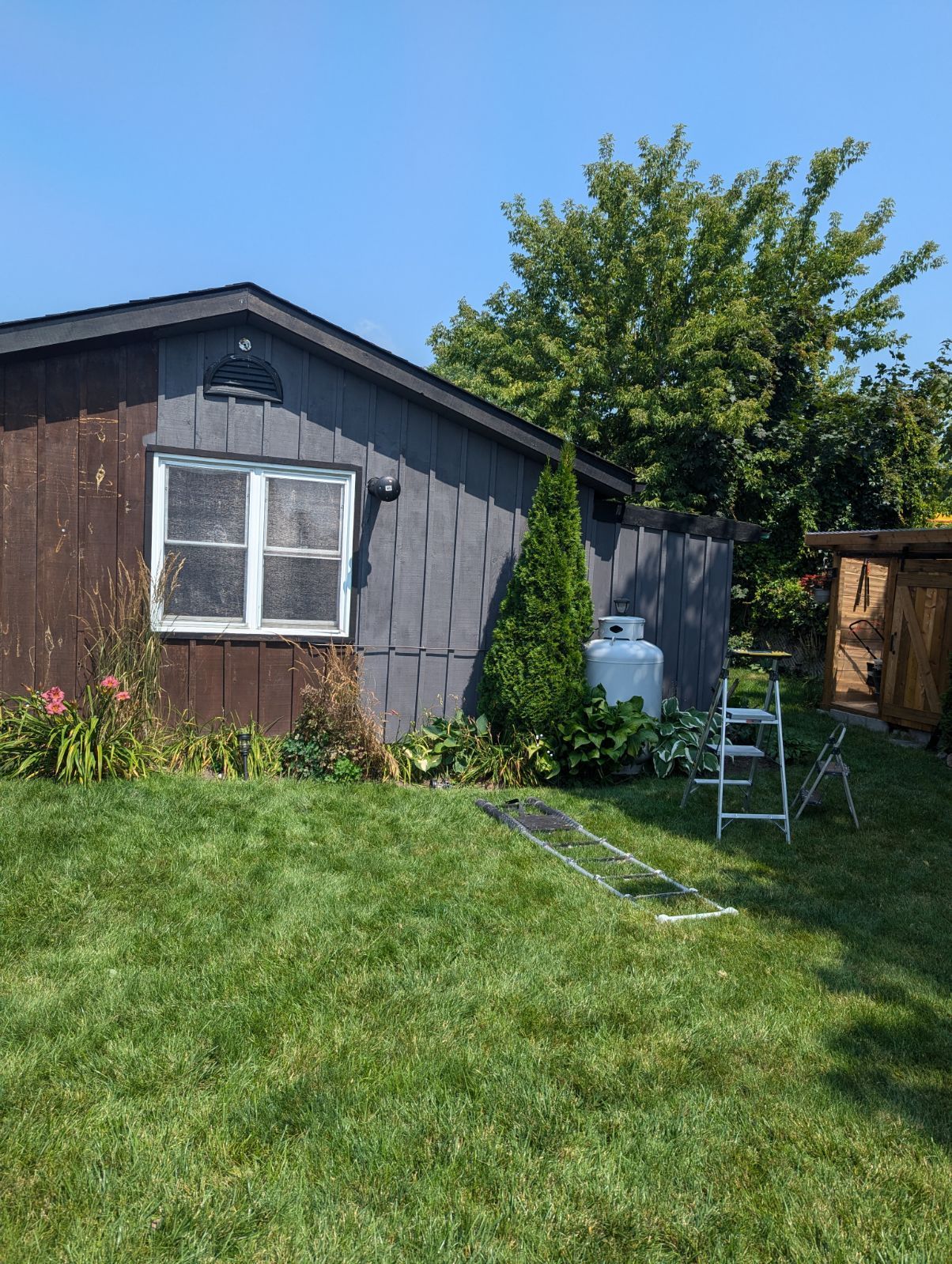Exterior painting project with clean, durable finish