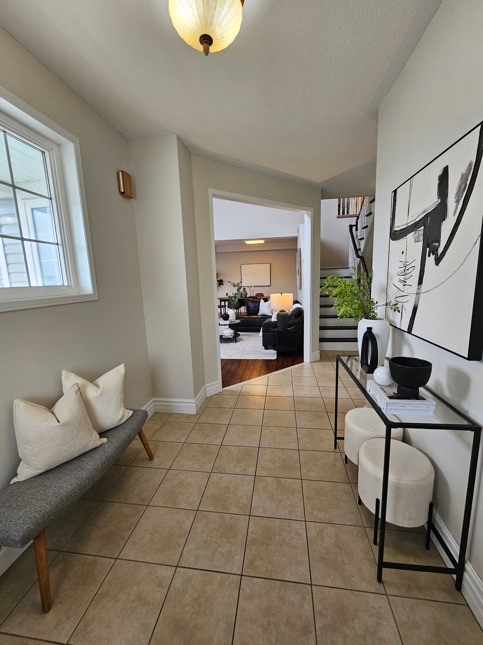 Beautifully painted open-concept home interior