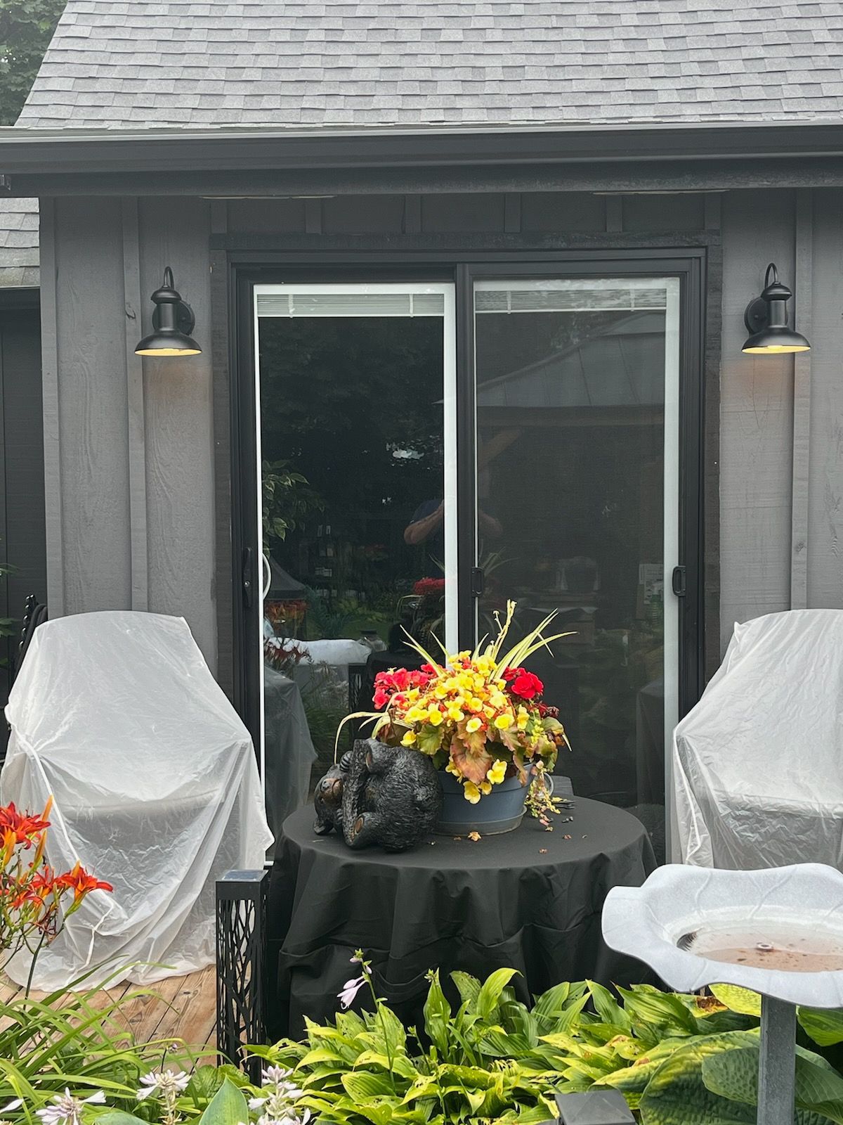 Freshly painted front entrance and exterior accents