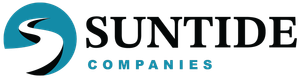 Suntide Companies logo with a teal and black stylized āSā icon and wordmark.