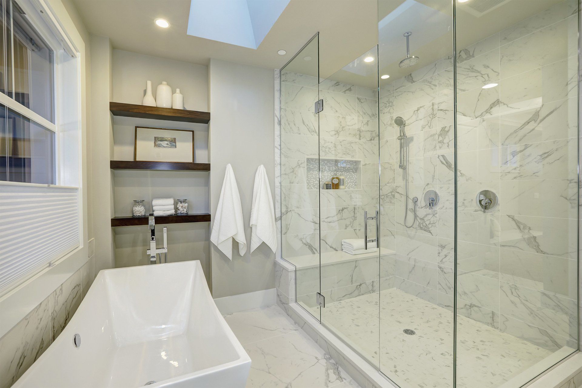 Tile Shower and Bathroom Floor - Charlottesville, VA - Max Tile