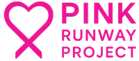 Pink heart ribbon logo with the words PINK RUNWAY PROJECT.