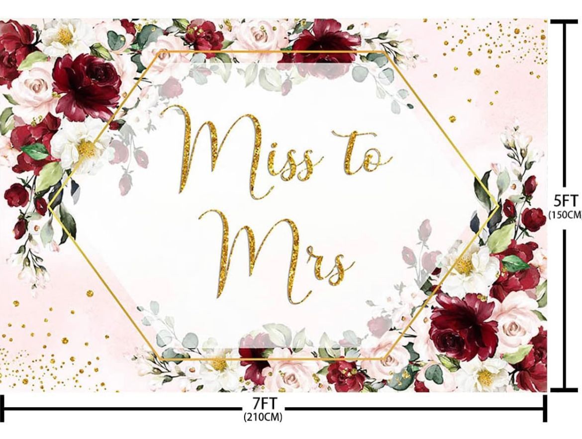 Ms to Mrs Backdrop- 5ft x 7ft