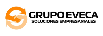 A logo for grupo evica soluciones empresariales with two hands shaking
