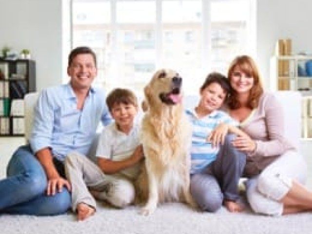 Family with their dog