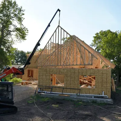 Prime Attachments skid steer teleboom telescopic boom attachment for extended reach lifting and material handling