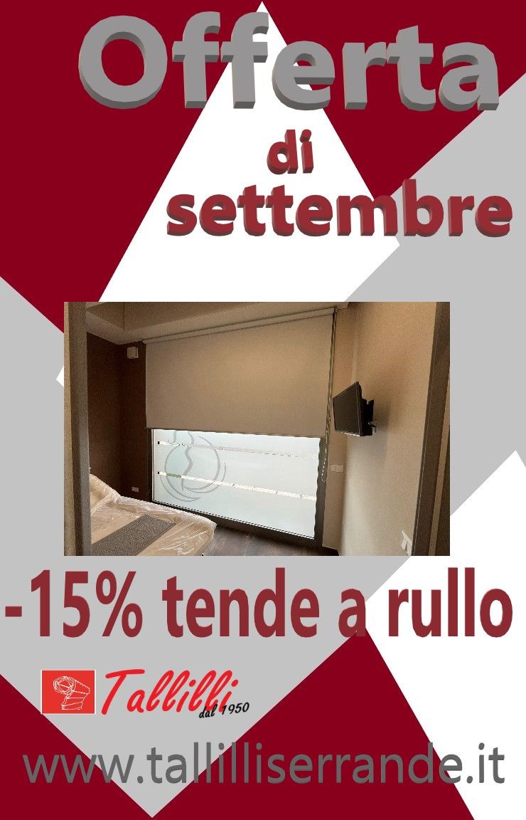 offerta di settembre tende a rullo