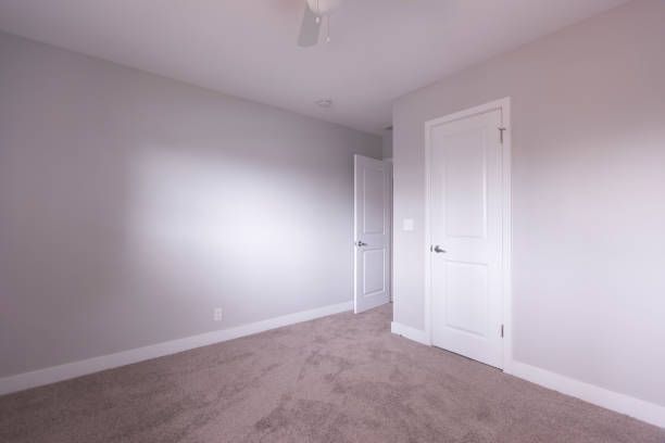 Empty bedroom in a model home in southern California