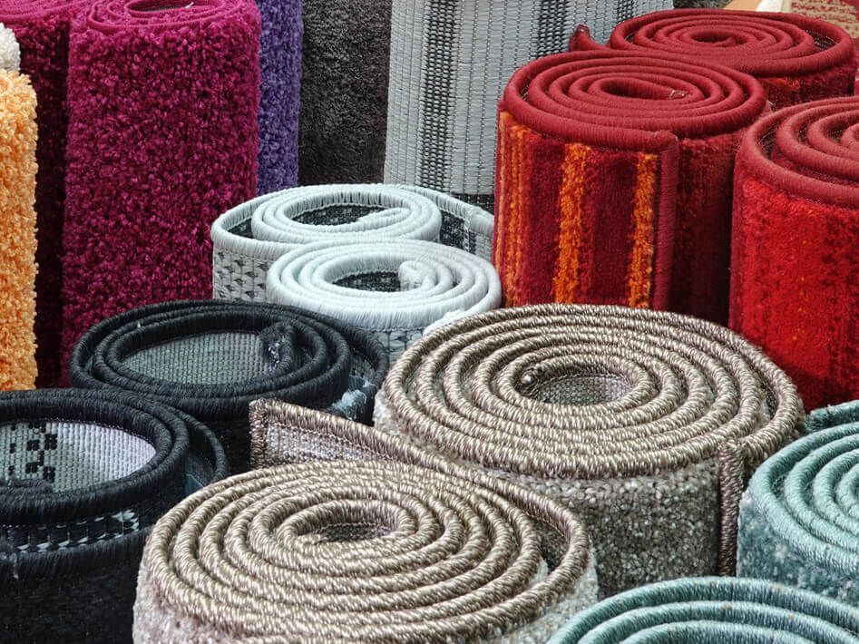 Colourful range of carpet rolls in Newcastle, supplied by Foxglove Flooring.
