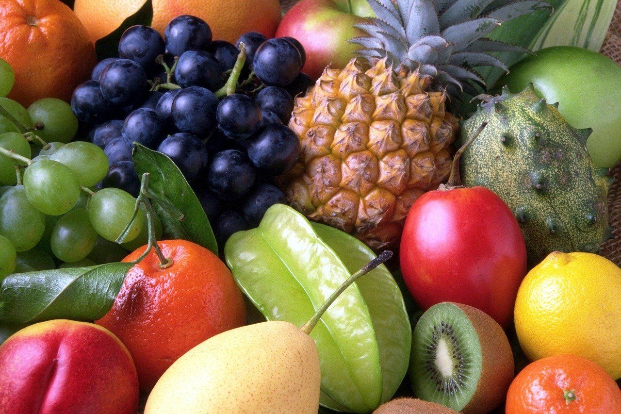conjunto de frutas