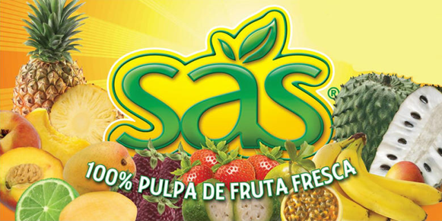 Composición de frutas con logo da SAS