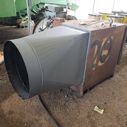 A large metal pipe with the number 20 on it