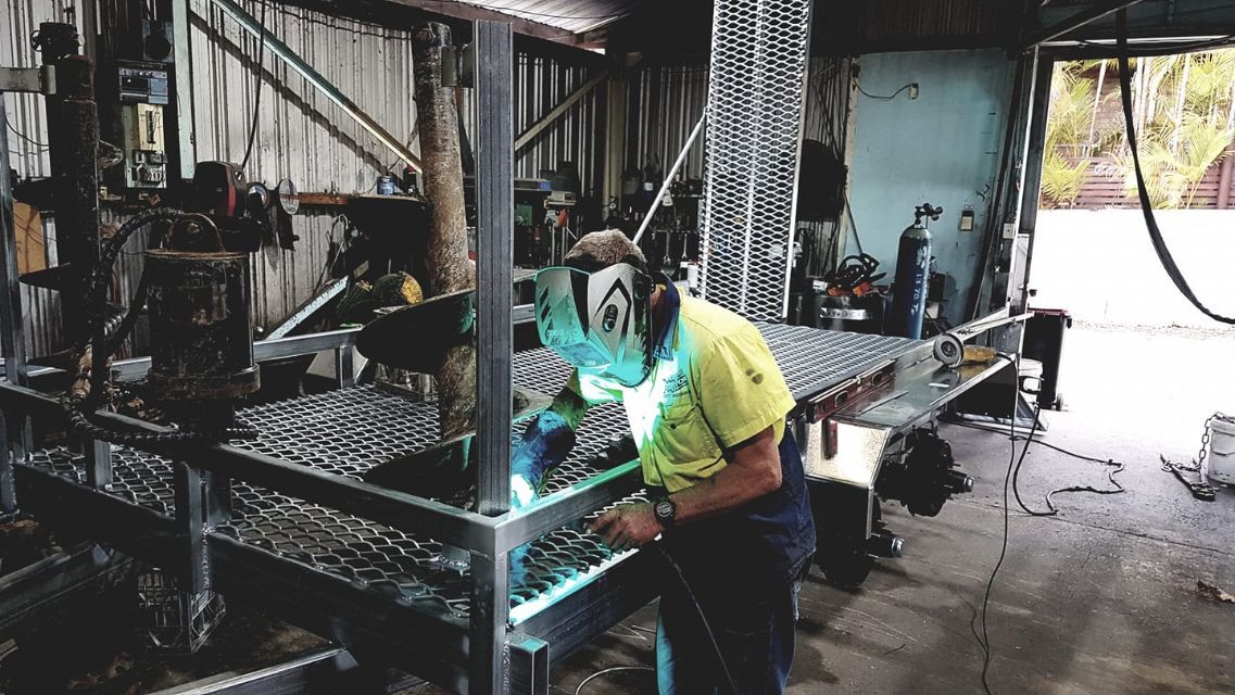 Welder Repairing Truck — The Trailer Factory In Port Macquarie, NSW