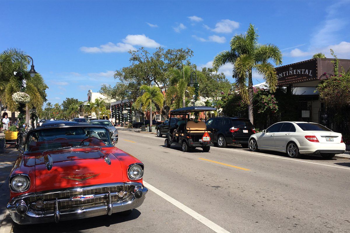 3rd Street downtown old Naples, Florida