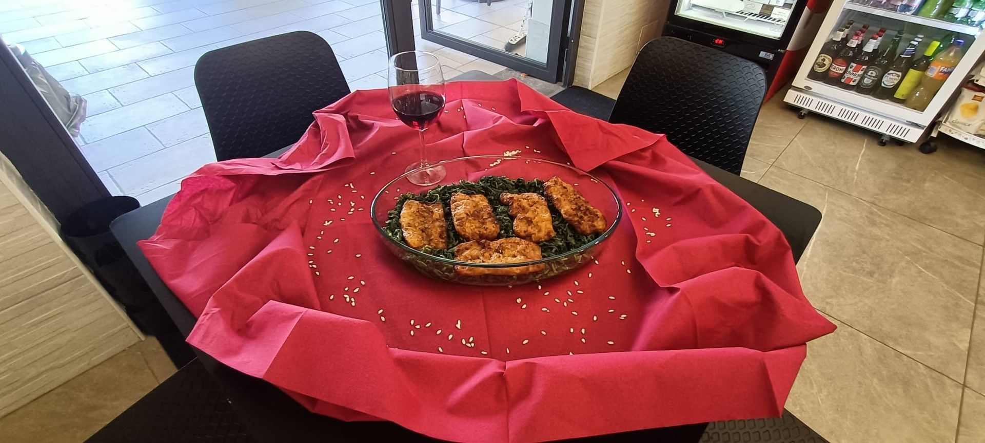 Scaloppine su letto di spinaci