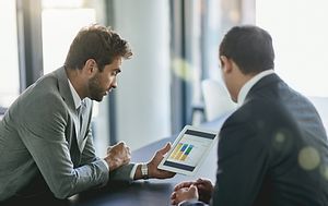 people working on business