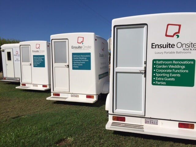 Side View Portable Bathroom - Portable toilet hire & portaloo hire mackay