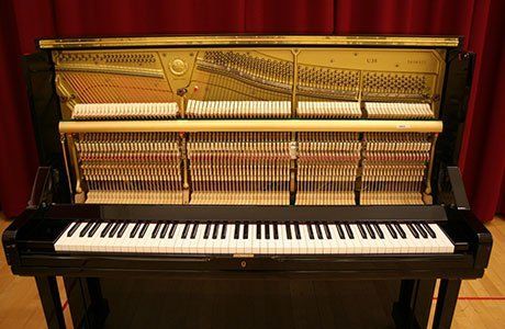 Upright piano keys