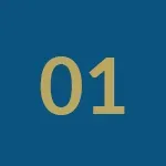 The number 01 is on a blue background.