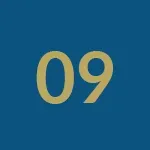 The number 09 is on a blue background.