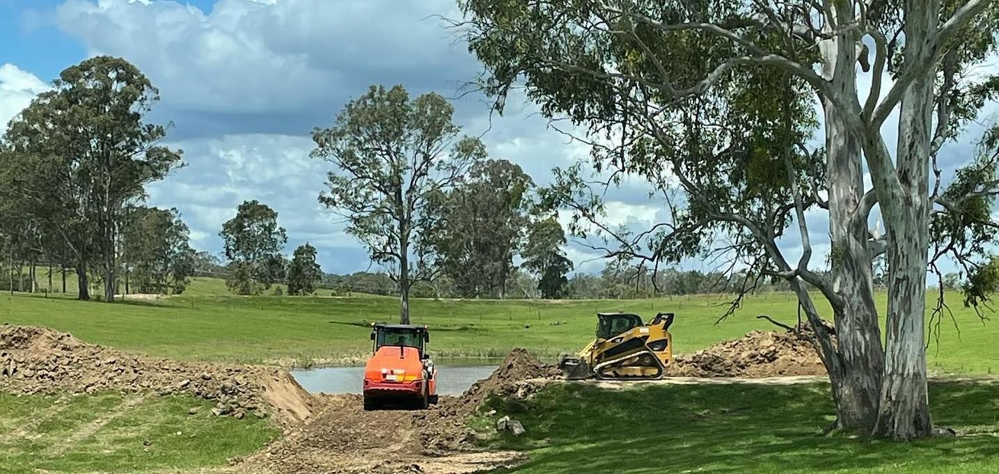 Working on Dams - Professional Earthmovers in Grafton, NSW