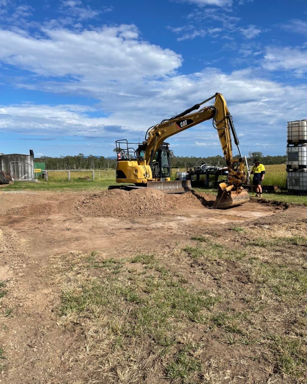 Excavator Preparing on Project Land - Professional Earthmovers in Grafton, NSW