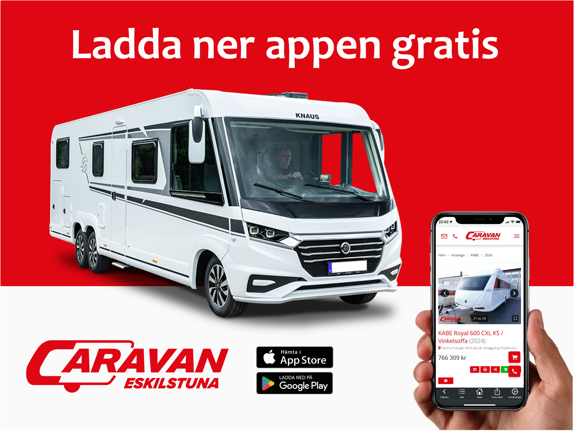 caravan-appen_caravan_eskilstuna_ios_android_app-store_google-play_ladda-ner_iphone_knaus-husbil-röd-bakgrund