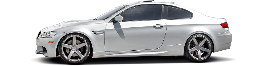 Silver BMW coupe with custom wheels. | B&J Auto Repair & Transmission