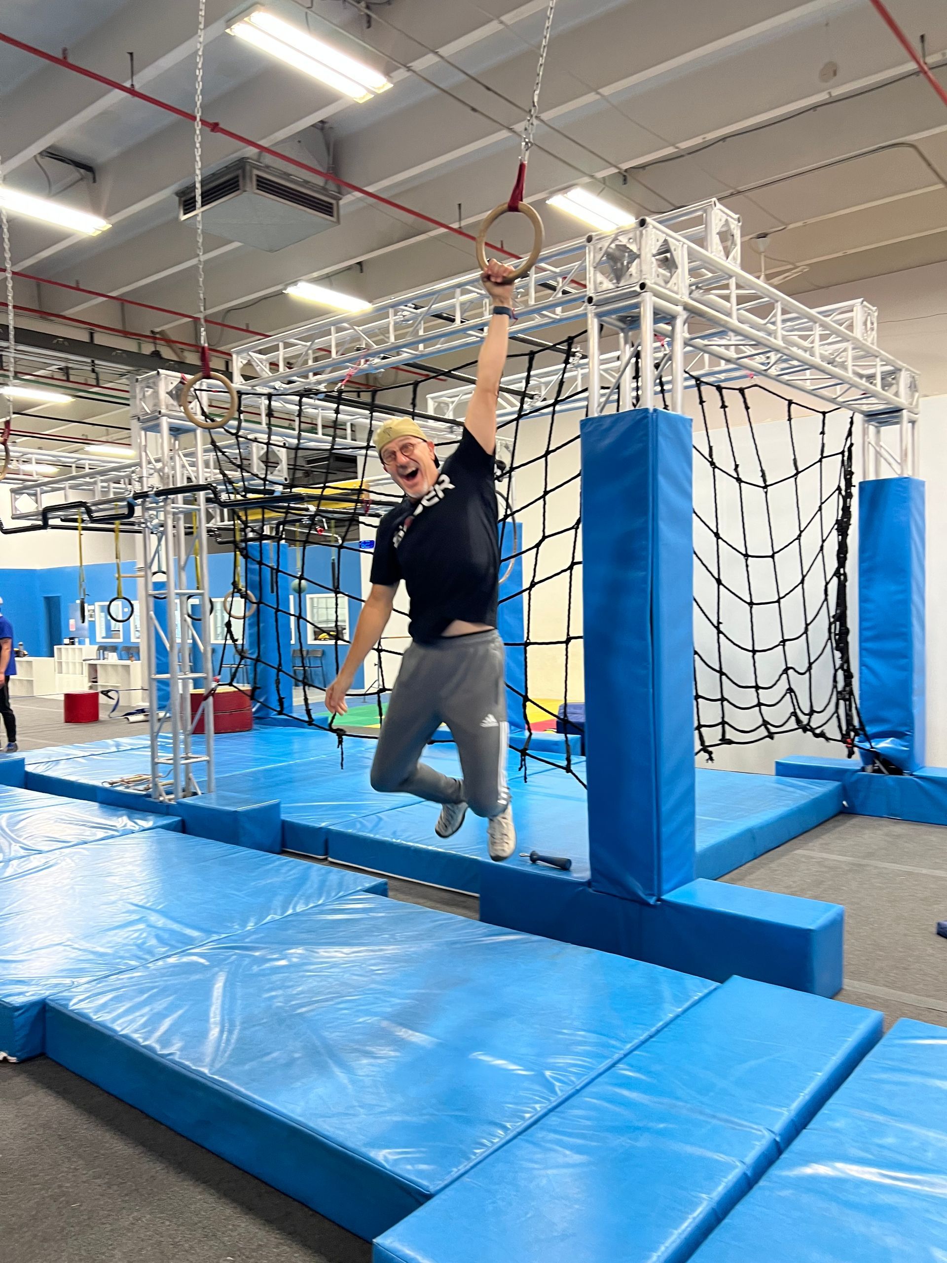 Coach Barry on the long bomb ring swing