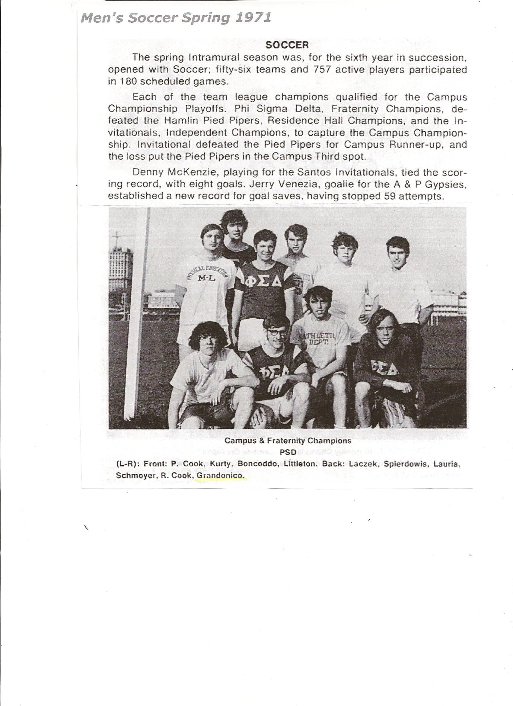 Soccer Champs, 1971
