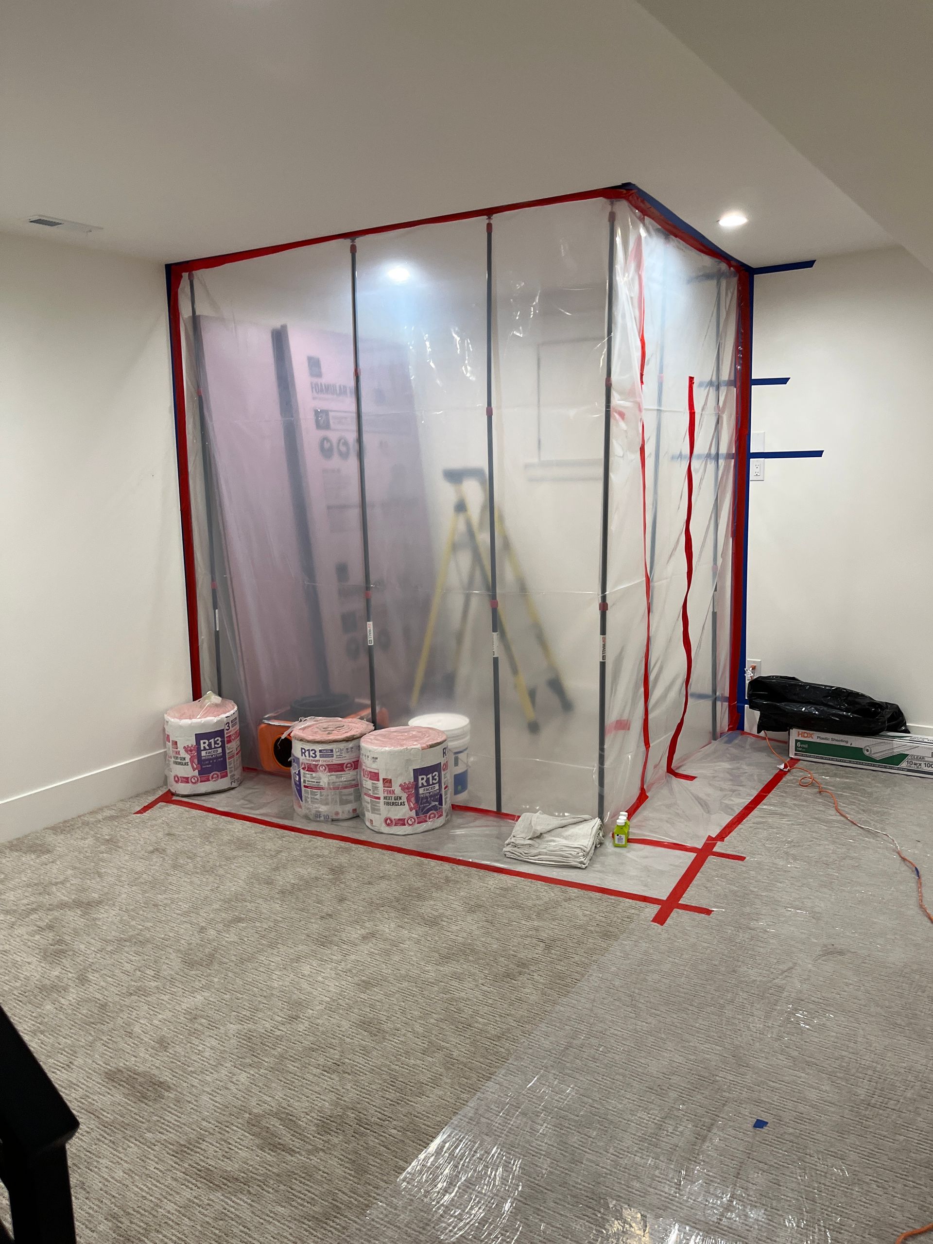 Containment Decon Chamber under negative air. 