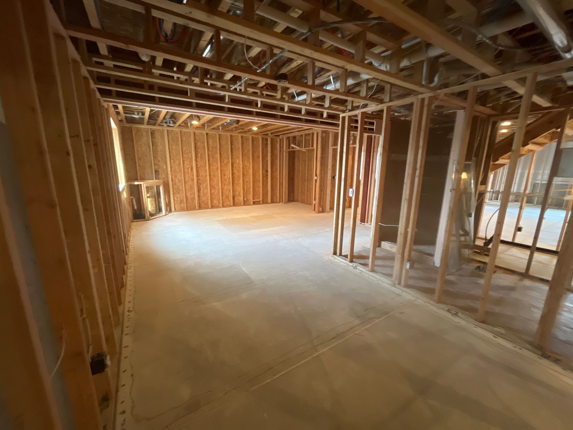 Clean room after water mitigation process 