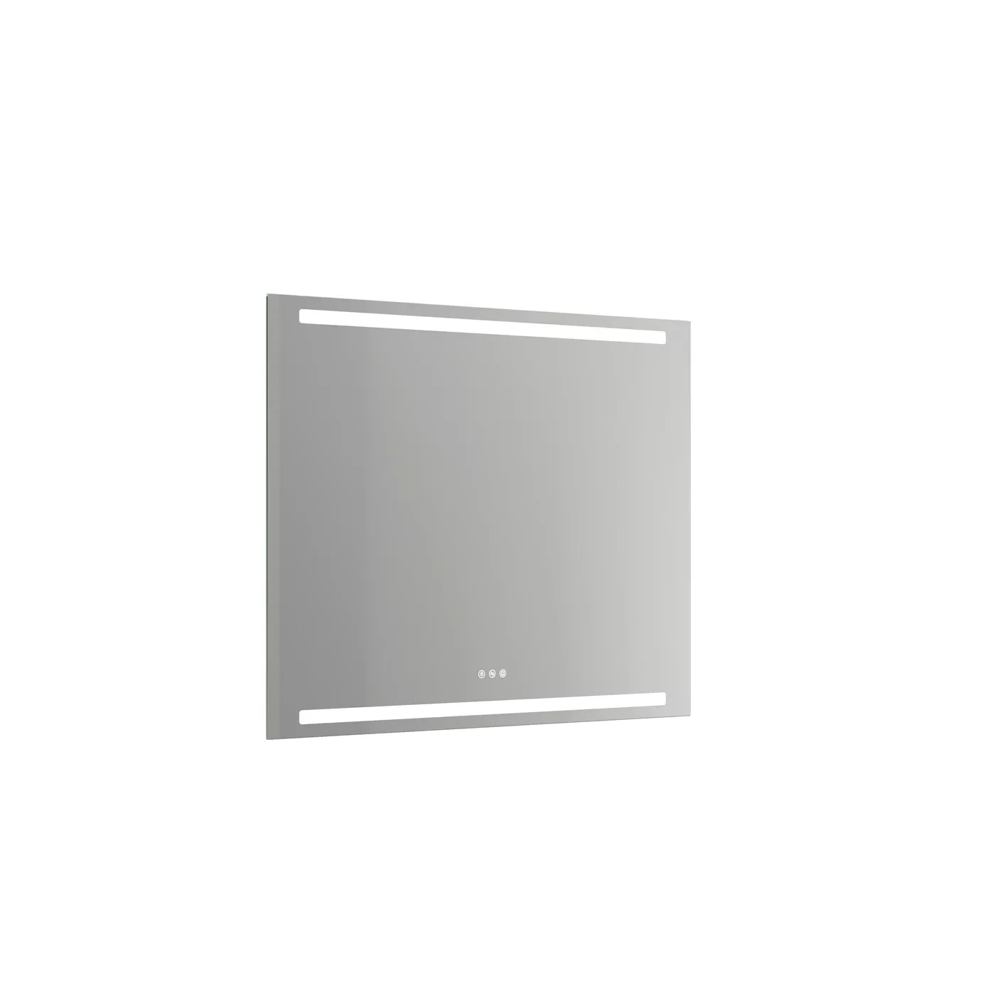 Level mirror with horizontal LED lighting, 80x100 cm