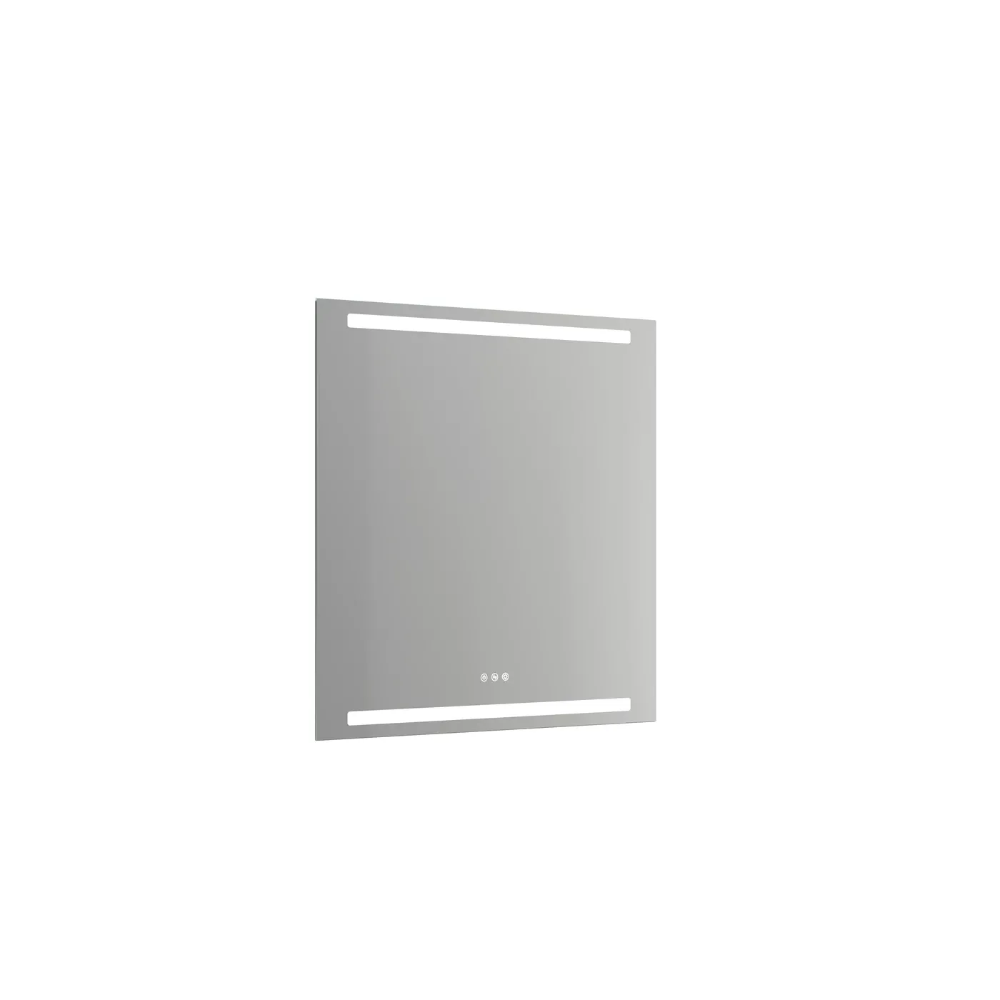 Level mirror with horizontal LED lighting, 80x80 cm
