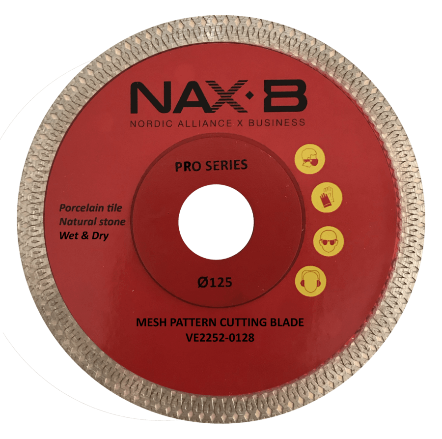 NAXB // Demantsblað fínt 125 mm