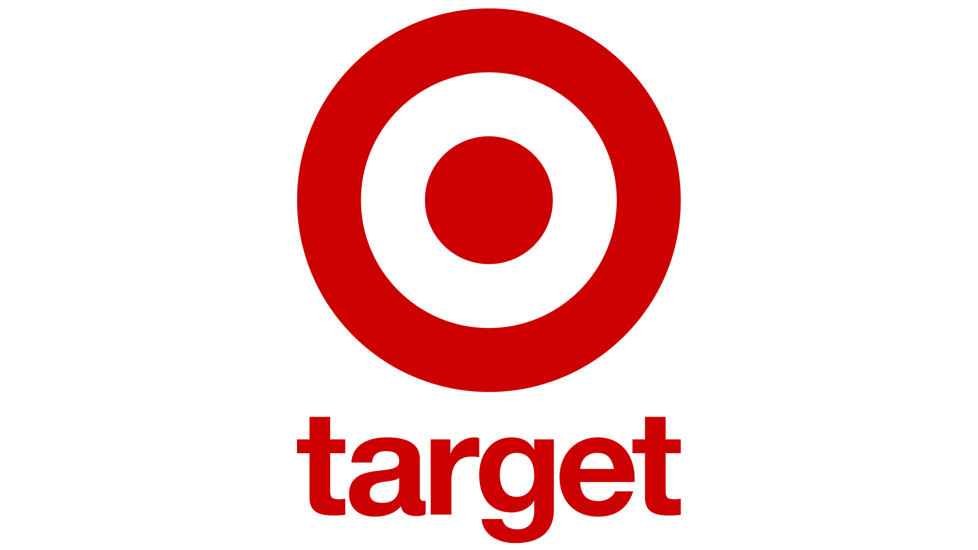 A red and white target logo on a white background.