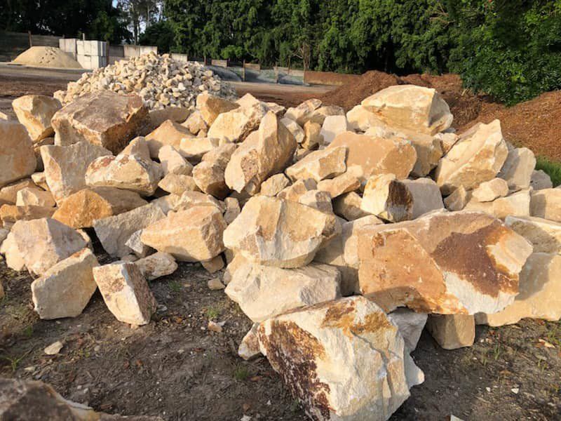 Big Stone Pile Supplies — HKL Landscape Supplies In Taree South New South Wales