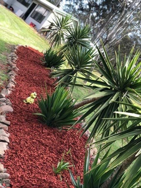 Red Mulch On The Garden — HKL Landscape Supplies In Taree South New South Wales