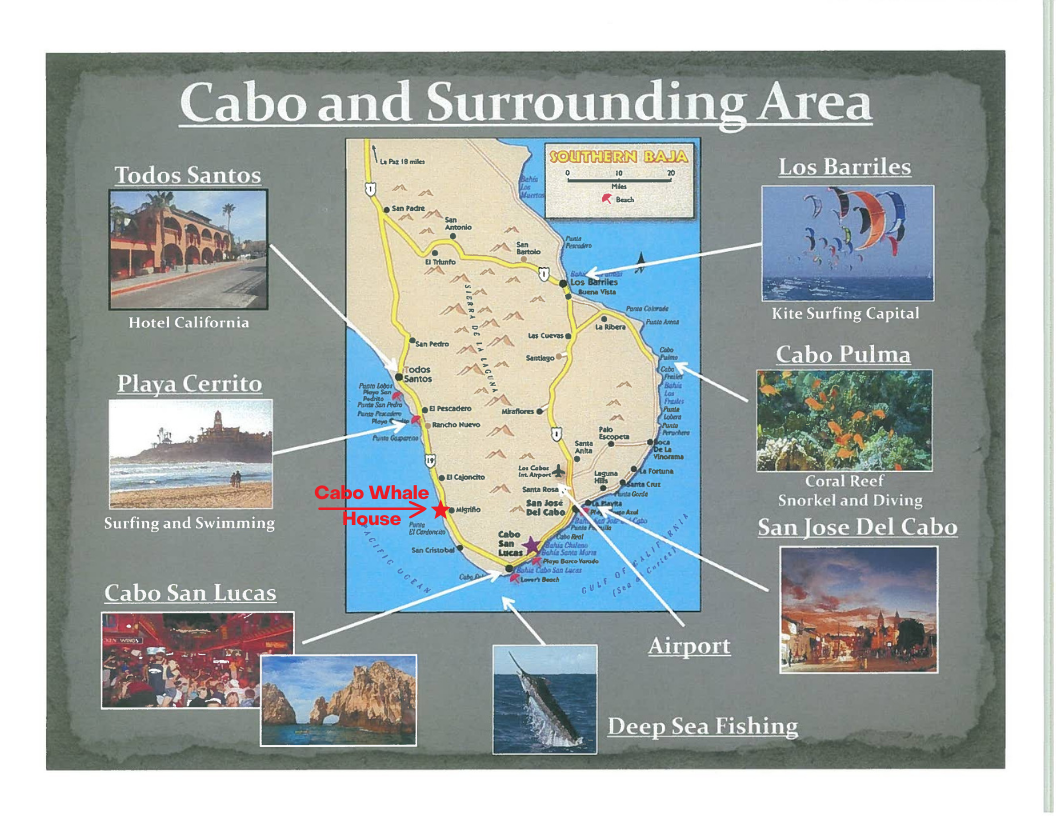 a map of the cabo and surrounding area