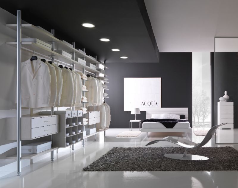 cabine armadio con porte a specchio