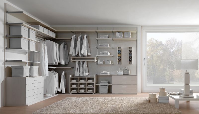 cabine armadio con porte in vetro