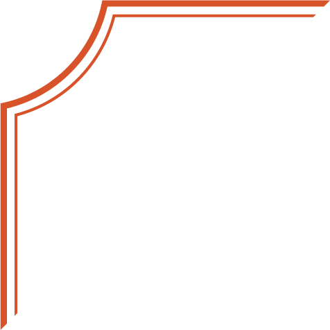 A red and white border on a white background.