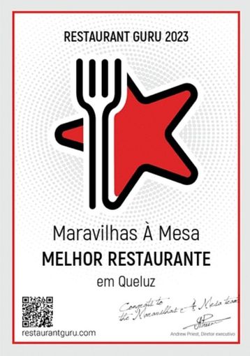 Certificado Melhor Restaurante em Queluz