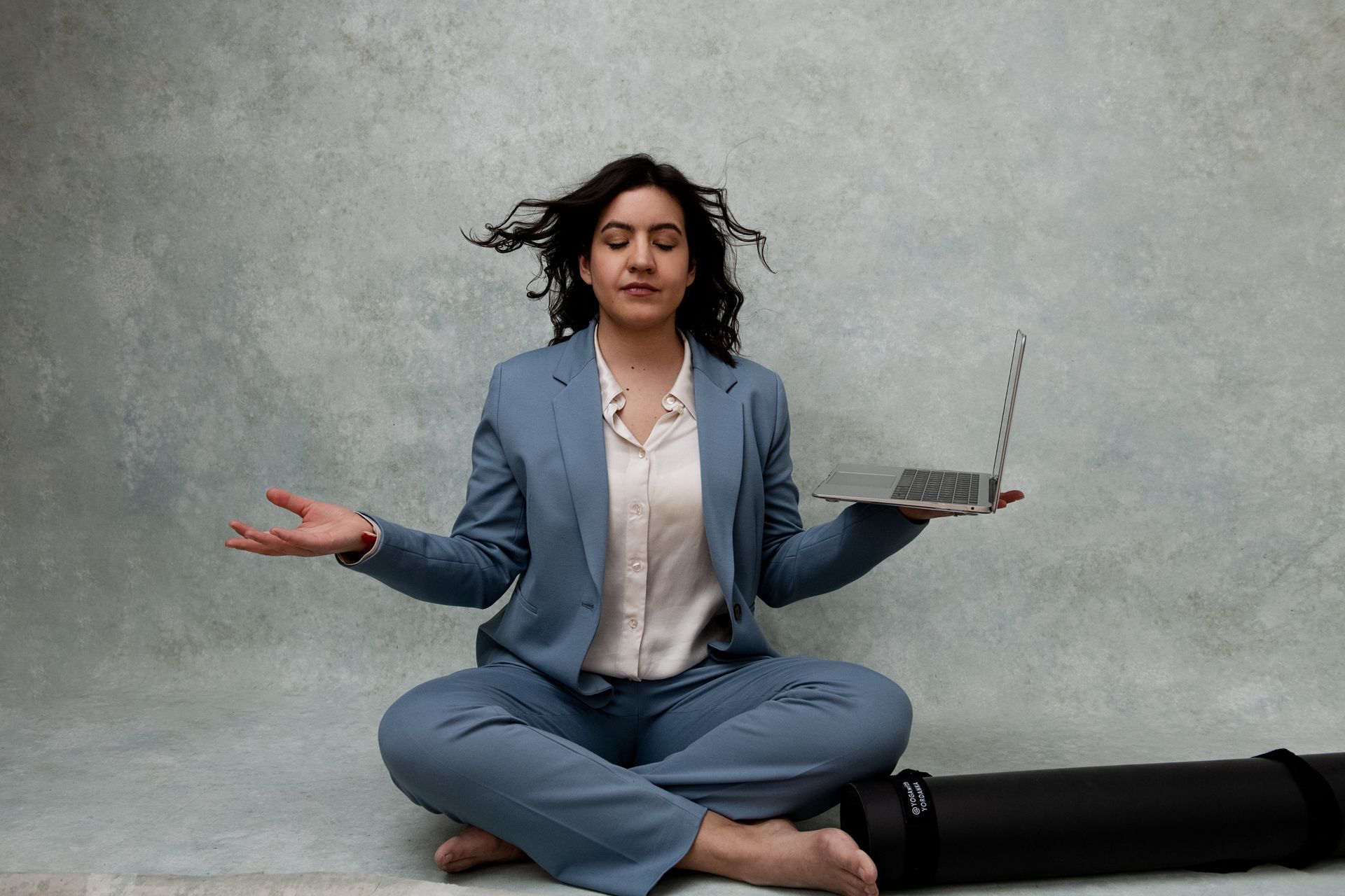 yoga in a business suit