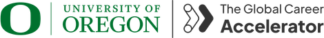 University of Oregon Global Career Accelerator logos
