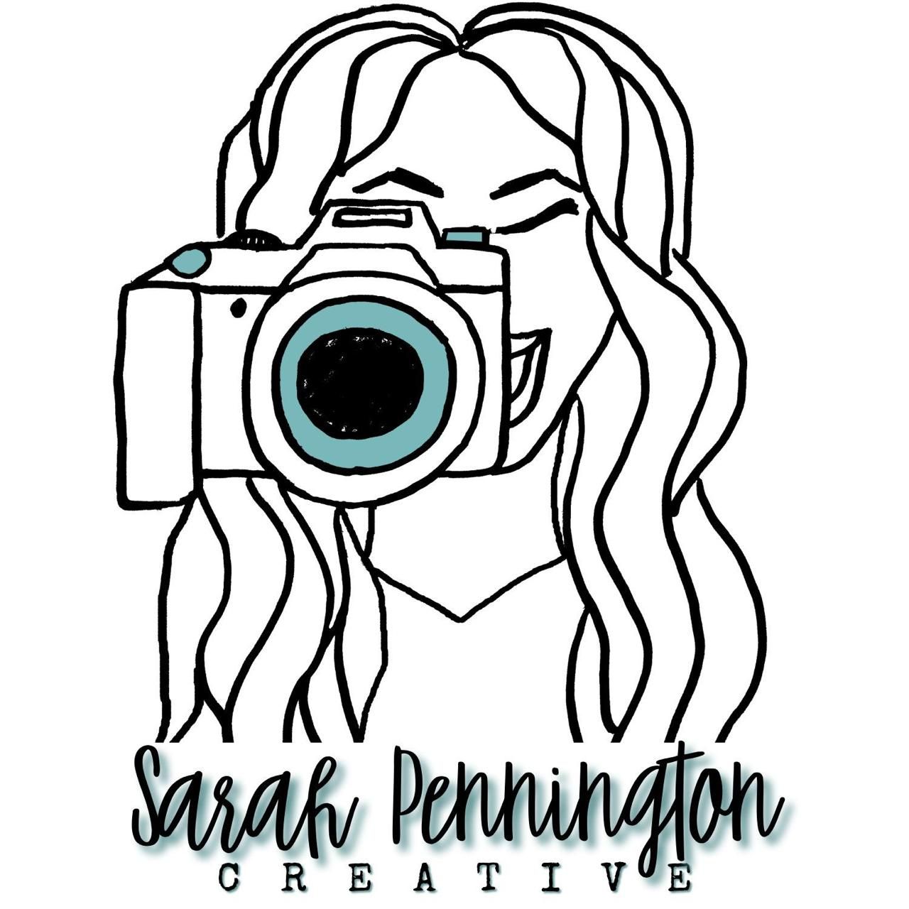 A drawing of a woman taking a picture with a camera.