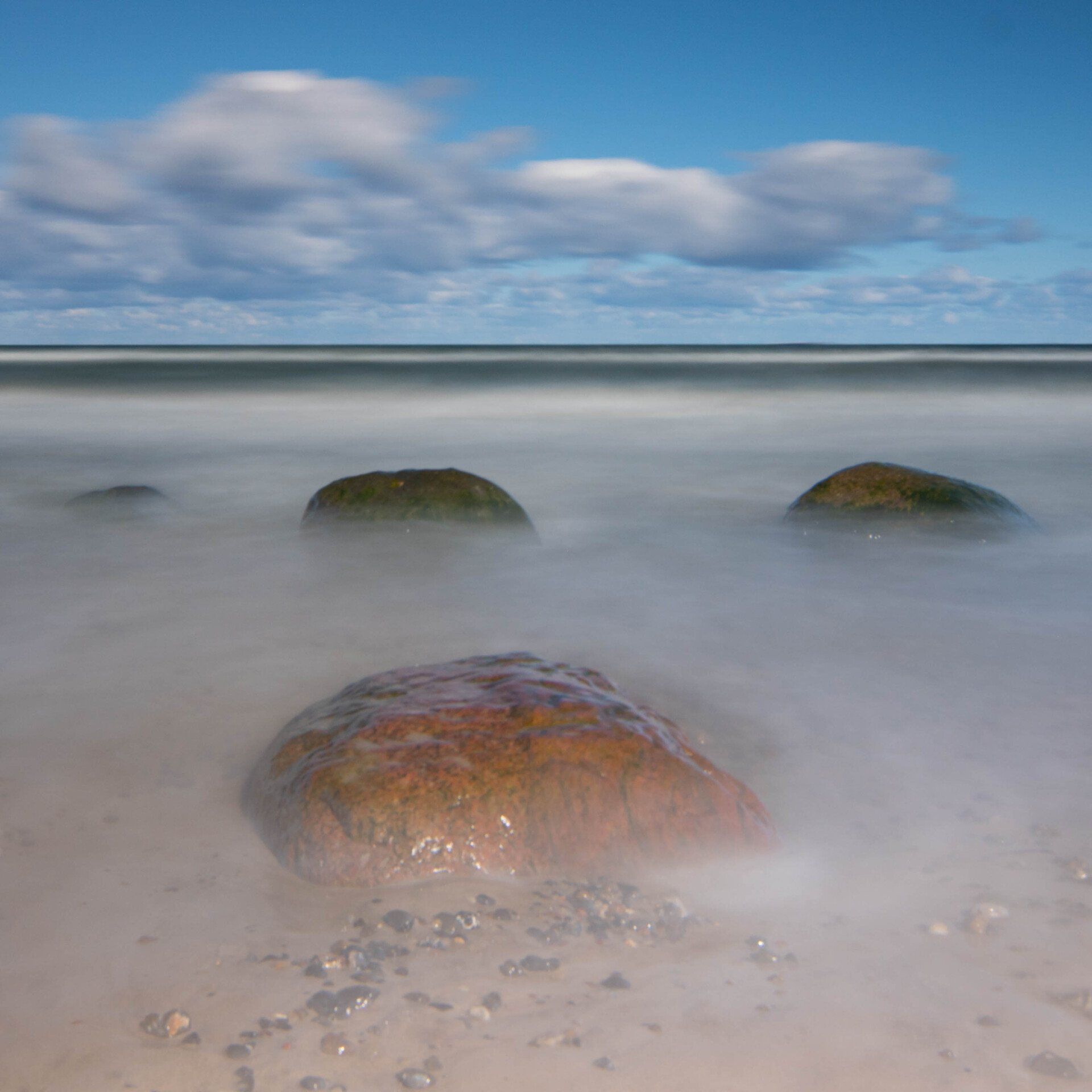 Rügen, Mecklenburg Vorpommern, Sonneninsel, Steine, Nordstrand, Strand, Ostsee, Himmel, Wolken,