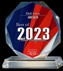 A plaque that says didi salon hair salon best of 2023