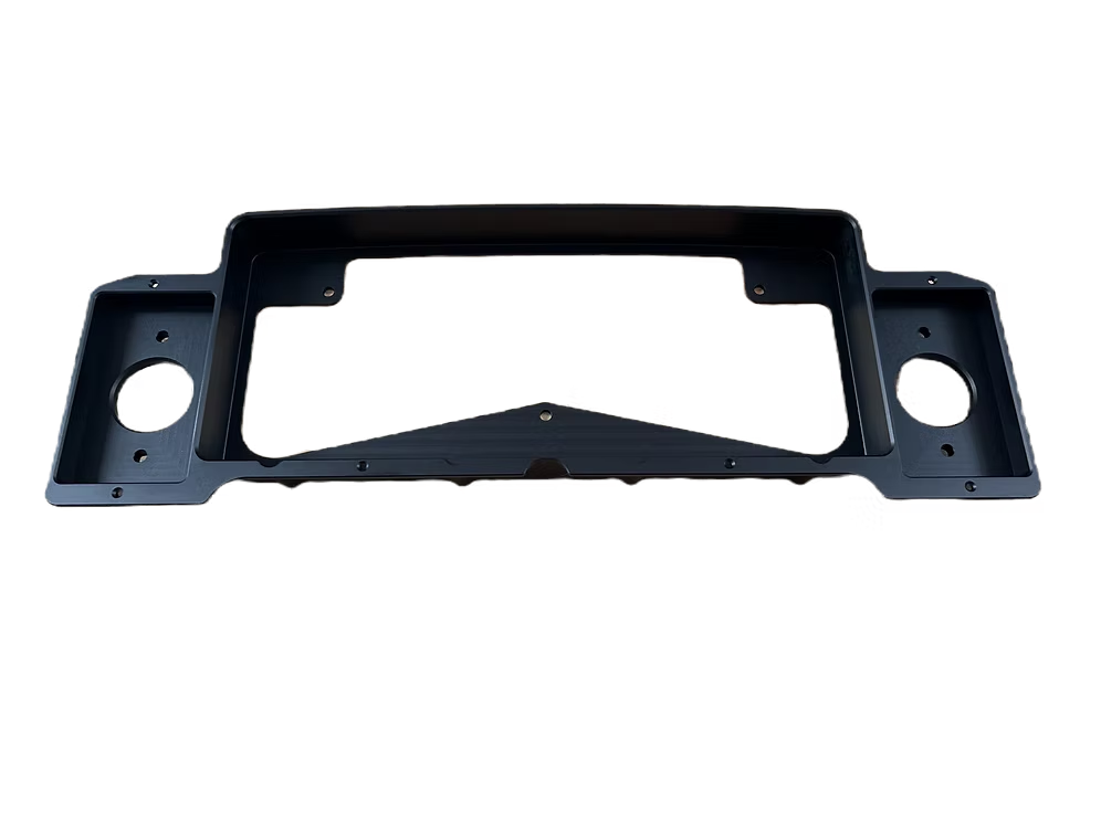 Dashboard of an off-roading vehicle with dash mounts attached to it using a combo bezel  unit from Precision Metal Craft.