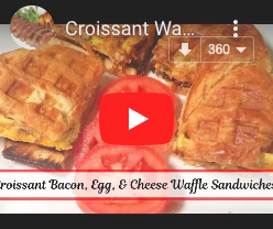 Croissant Waffle Breakfast Sandwiches